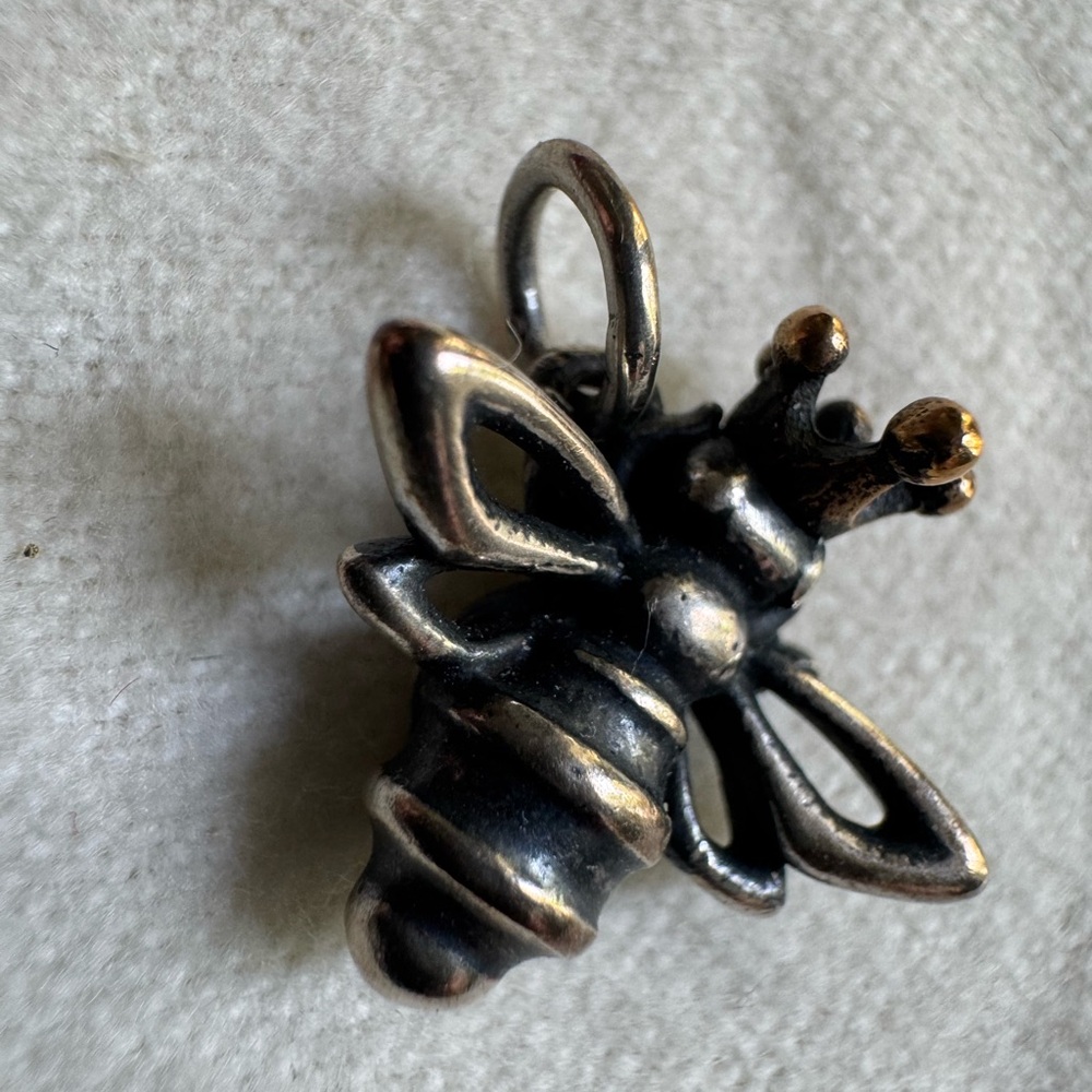 James Avery Bronze and Silver Bee Crown Charm Retired